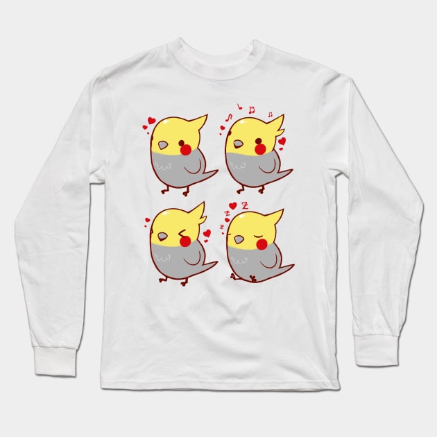 Cockatiel Lovelies Long Sleeve T-Shirt by Shemii